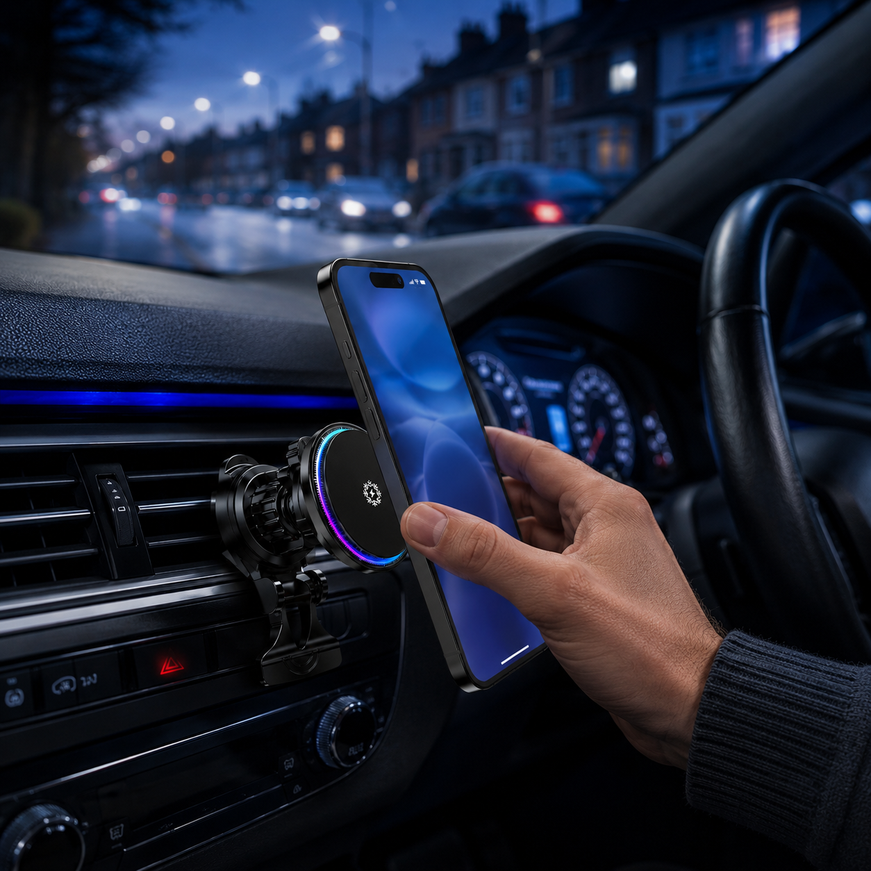 MagSafe Wireless Car Mount — Snap. Charge. Cool.
